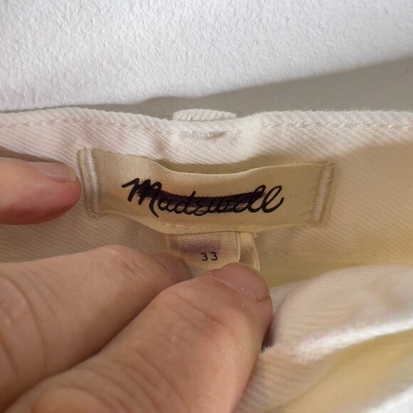 Madewell $110 The Rilee Denim Midi SKirt White Size 33 NQ802 - Picture 7 of 10